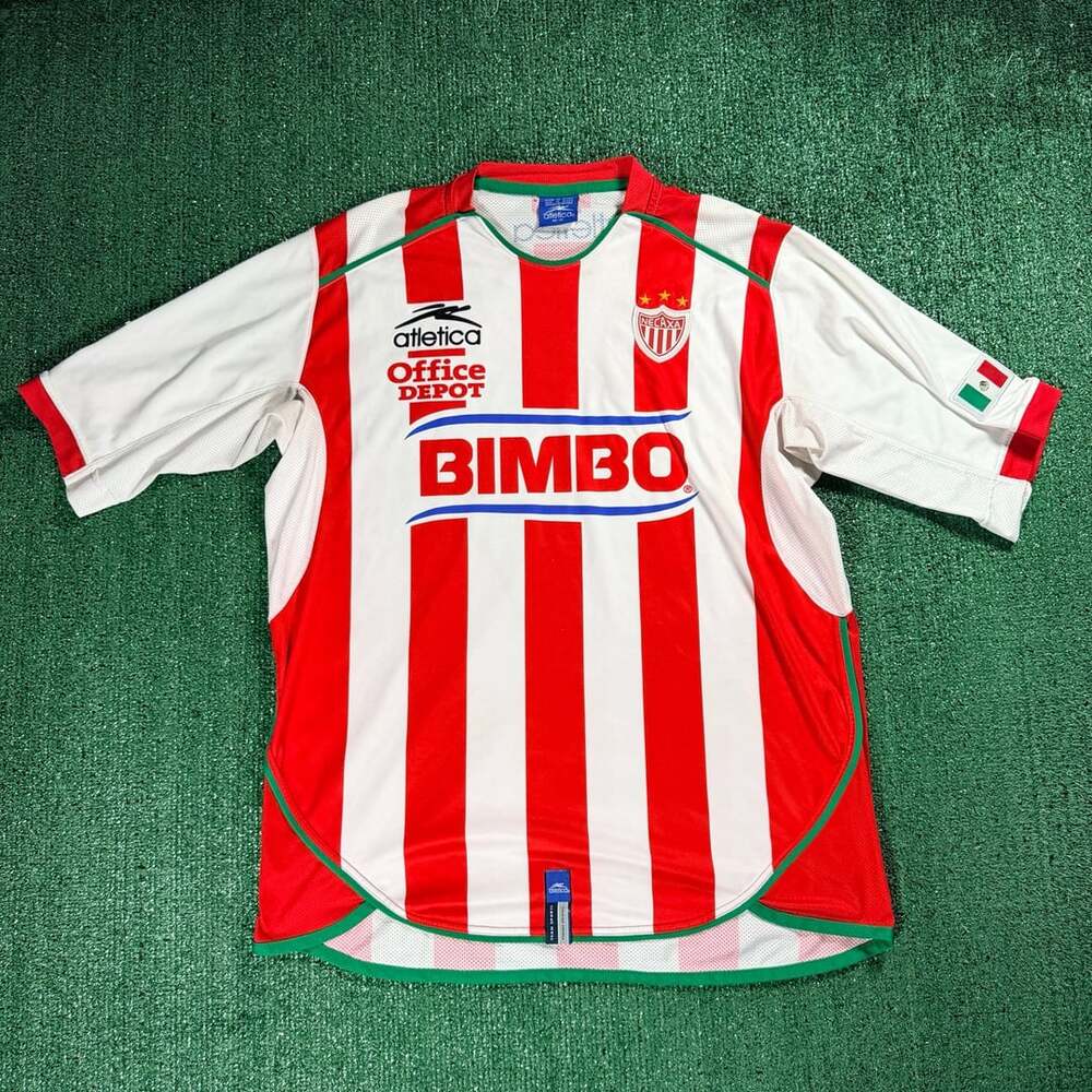 Atletica Necaxa Home Soccer Jersey 2004/05 Bimbo Size Large Shirt